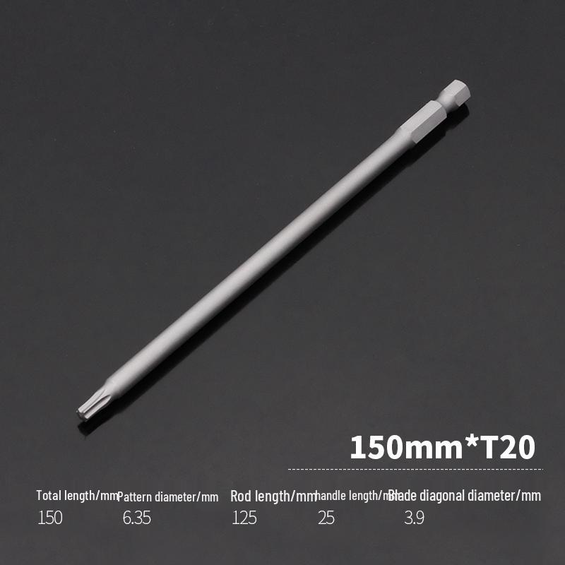 Extended Star Magnetic Screwdriver Bit Set T8/T25/T30/T40 for Electric Screwdrivers and Drills