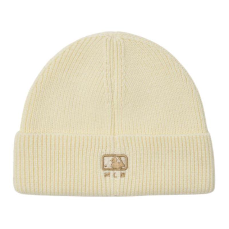 MLB Nylon Wool Beanies Unisex Cream Fashion 3ABNBM146-43CRD