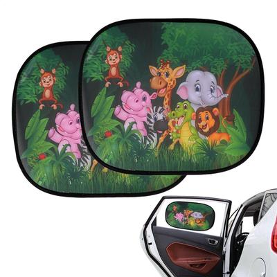2 Stück Magnetische Auto-Seitenfenster-Sonnenschutz Cartoons UV-Schutz Auto-Vorhang Sonnenschutz Fensterabdeckung Autozubehör