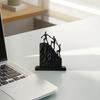 Statua Arrampicata Insieme Stampata in 3D, Scultura Astratta Minimalista Moderna di Arrampicata, Statua Artistica da Scrivania Nero Opaco, per Arredamento da Scrivania Ufficio