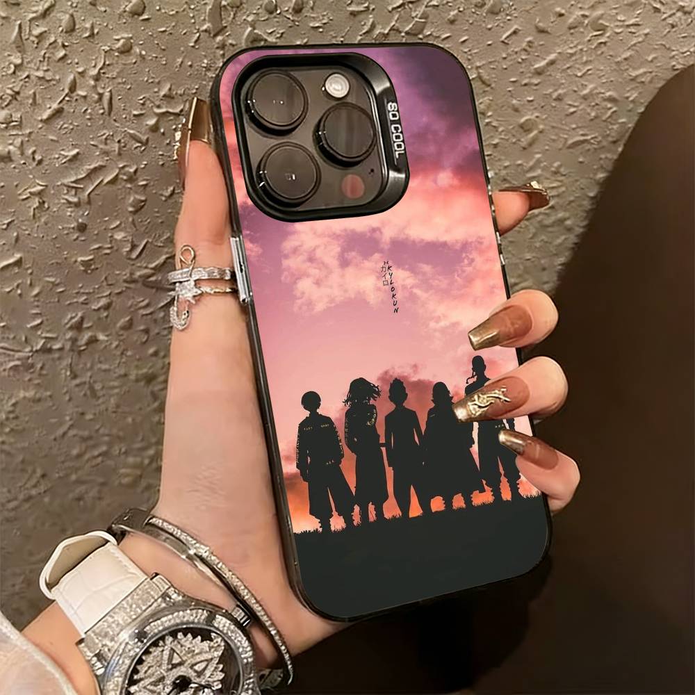 

Mikey & Draken Tokyo Revengers Streetwear Phone Case For iPhone 17,16,15,14,13,12,11 Plus,Pro Max,XS,Colorful Silver Black Cover iPhone16plus