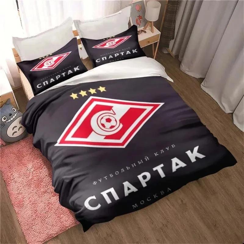 3D Print Fc Spartak Moscow Football Bedding Set Double Twin King Duvet Cover Comforter Pillowcase Boys Girls Adults Bedroom