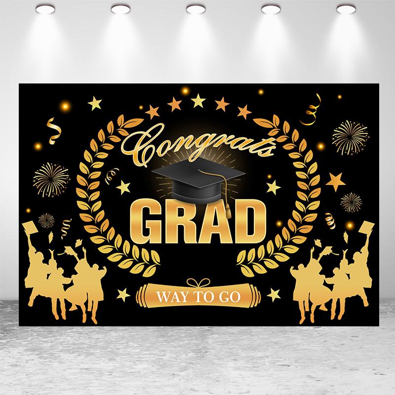 2025 Graduation Season Background Banner Bachelor's Cap Balloon Party Decorative Background Photography Background