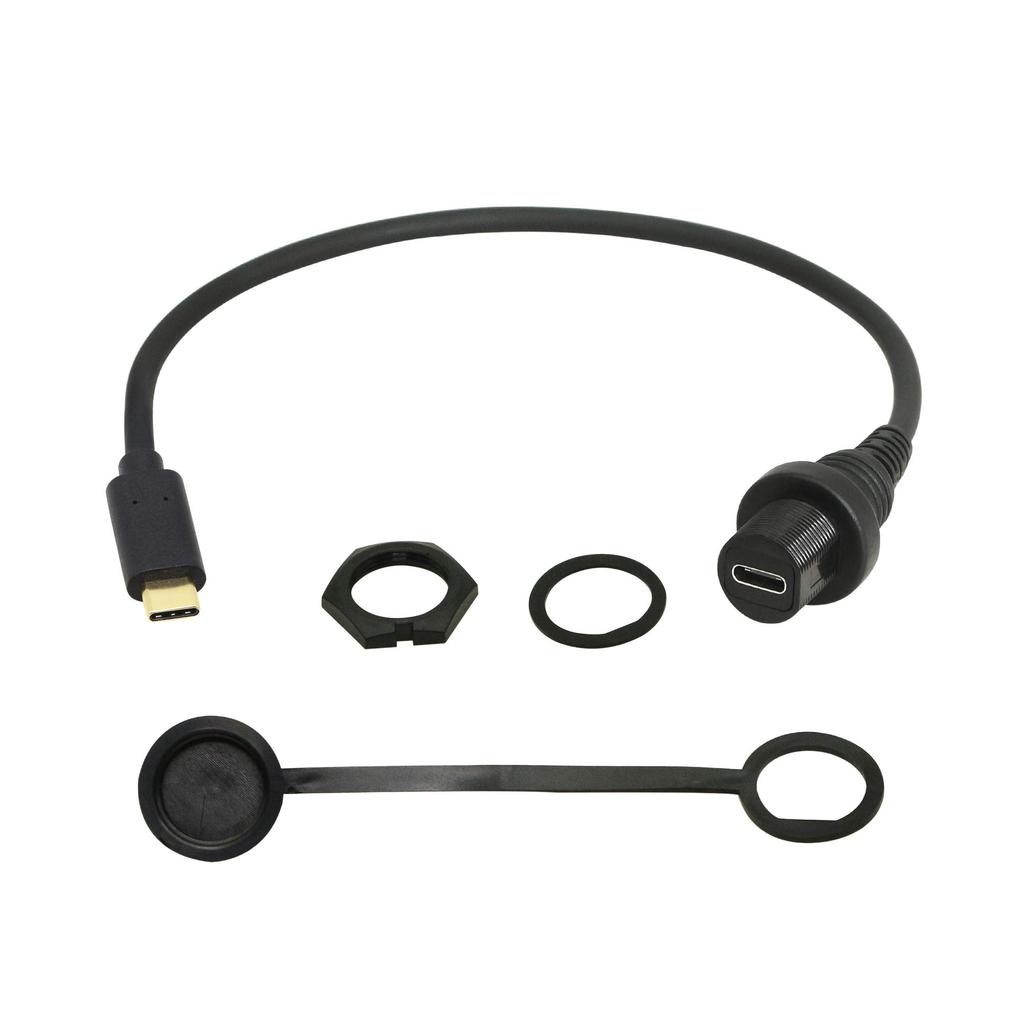 CERRXIAN Gold Plated USB Type C 3.1 Extension Dash Flash Cable for Car, Boat, Motorcycle, Truck Dashboard (USB-C 3.1) 30cm