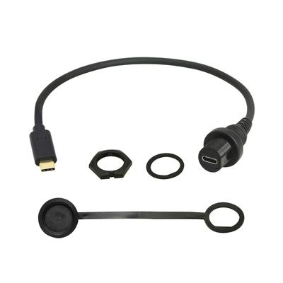 CERRXIAN Pozłacany kabel przedłużający USB Typ C 3.1 Dash Flash do deski rozdzielczej samochodu, łodzi, motocykla, ciężarówki (USB-C 3.1) 30 cm