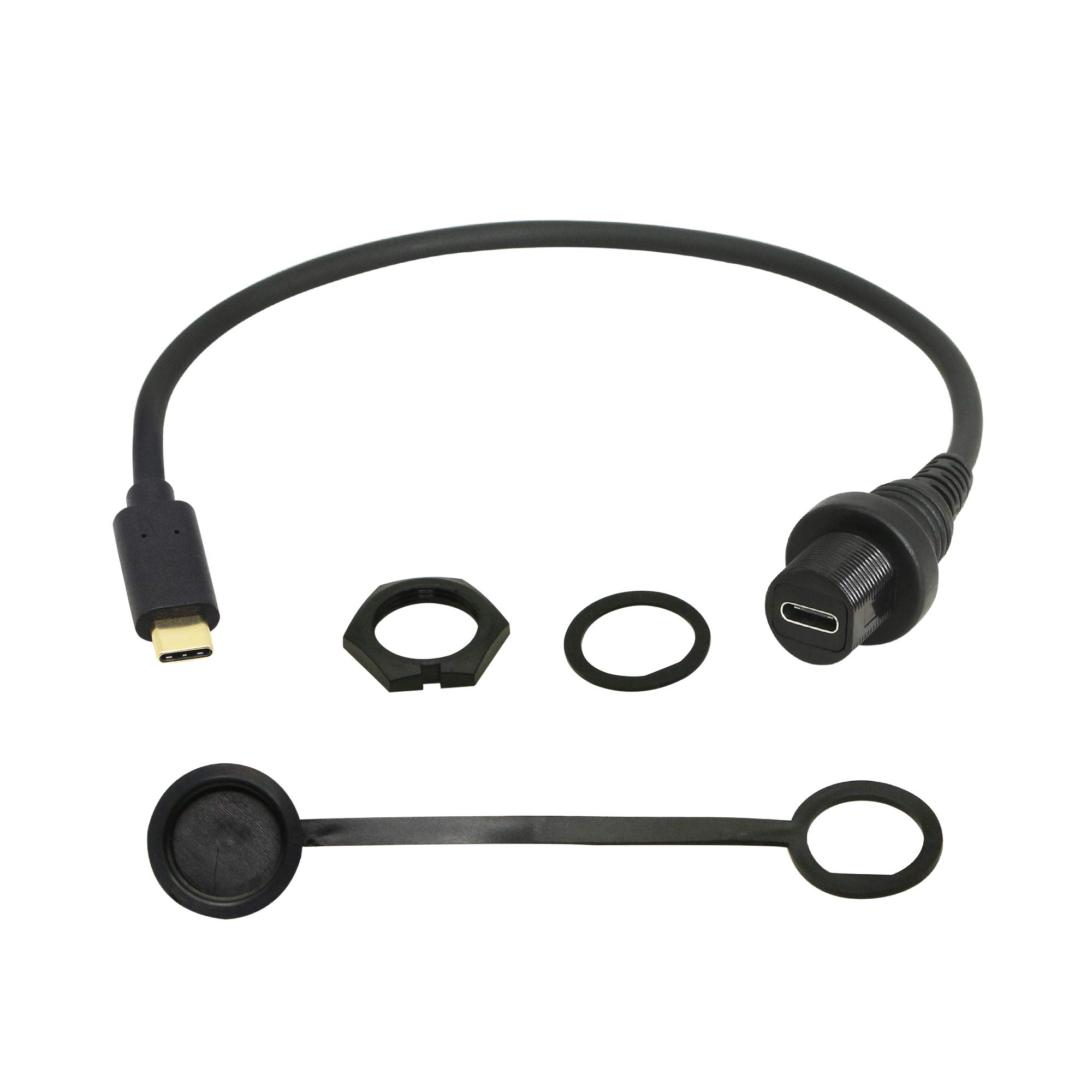 

CERRXIAN Gold Plated USB Type C 3.1 Extension Dash Flash Cable for Car, Boat, Motorcycle, Truck Dashboard (USB-C 3.1) 30cm USB3.1TypeC cable золотой