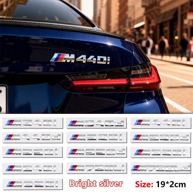 Glänzendes Schwarzes Heckklappen-Buchstabenabzeichen Für BMW M135i M240i M340i M340d M440i M550i M530i M760Li ABS M Logo Emblem Aufkleber Decal