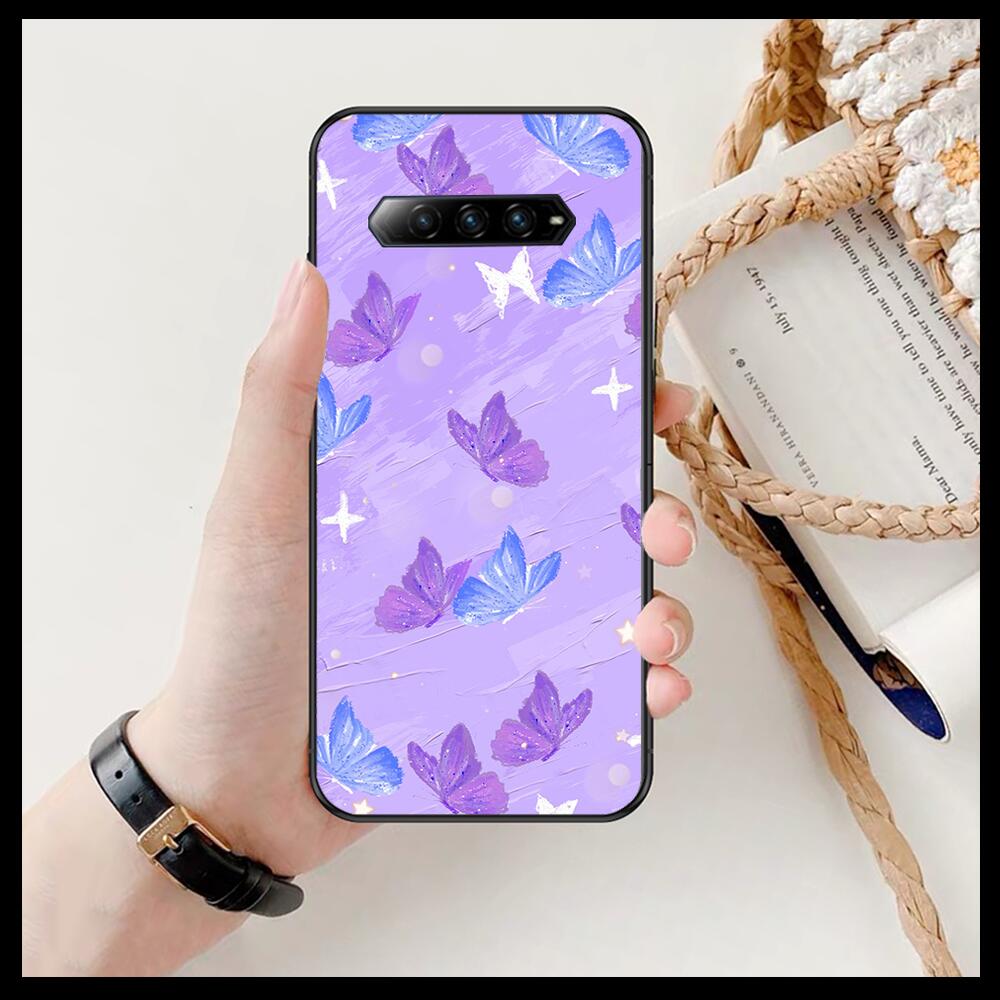 Beautiful Butterfly Pattern Phone Case For Xiaomi Redmi Black Shark 4 Pro 2 3 3s Cases Helo Black Cover Silicone Back Prett Mini
