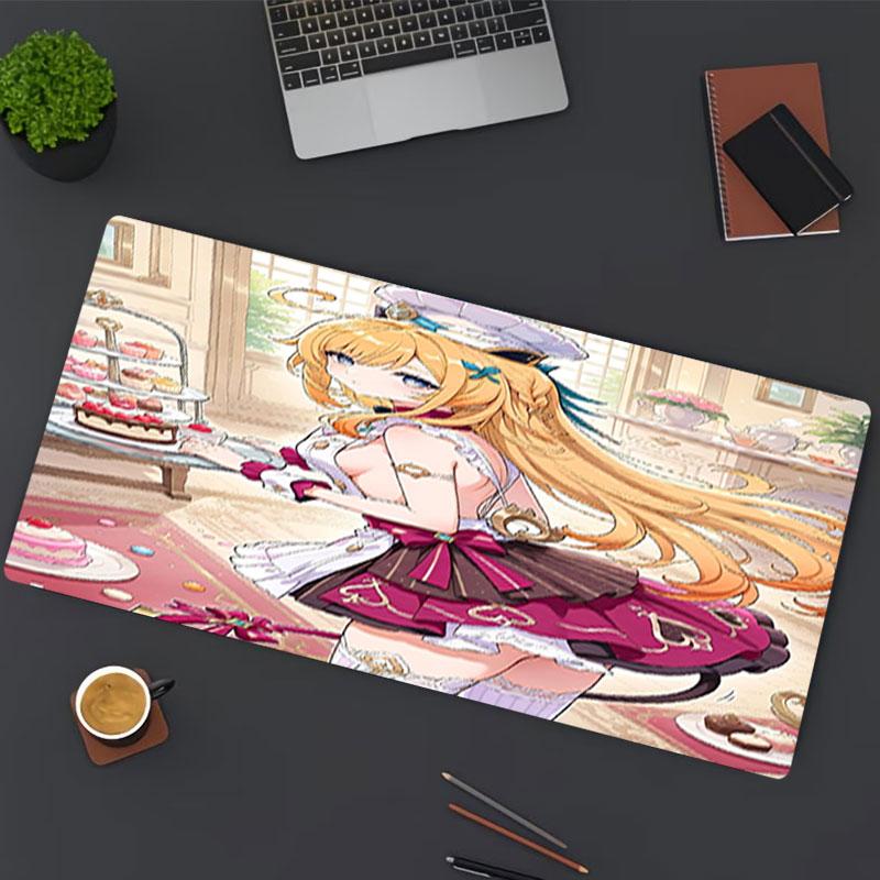 Genshin Impact Print Mouse Pad, for Keyboard Pad Laptop PC Mat for Office Home Use, Desk Decor, Perfect Birthday Gift for Gamers