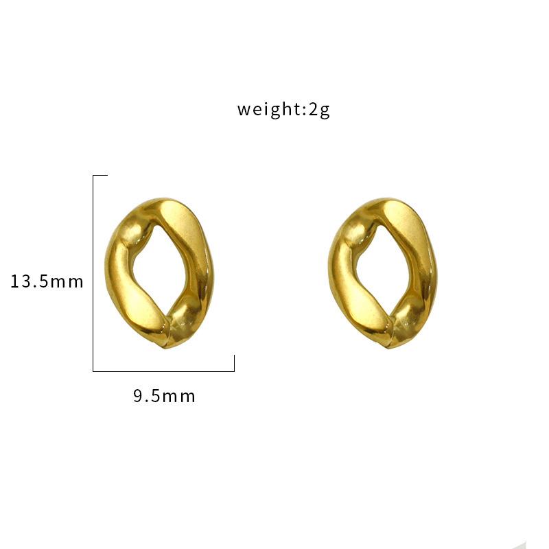 Temperament Simple Personality Geometric Jewelry Accessories Stainless Steel Irregular Shape Earrings Earrings