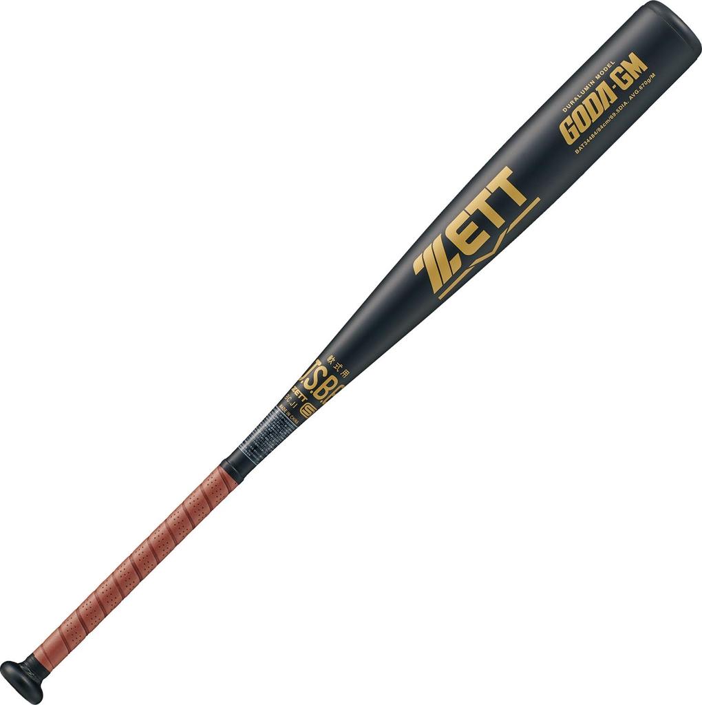 ZETT General Softballschläger GODA-GM Metall 84 cm Schwarz x Braun (1937) BAT34484