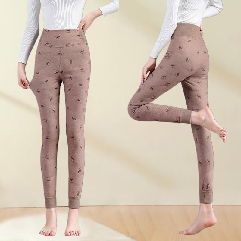 Xueqiman Damen Winterhose mit hohem Bund und Thermofütterung