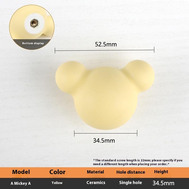 Keramik Schrankgriffe im nordischen Stil für Kinderzimmer, Macaron-farbenfrohe runde Schubladenknöpfe und -griffe, Möbelgriffe für Kinder