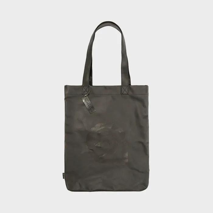 COATED CANVAS ECO BAG - BLACK