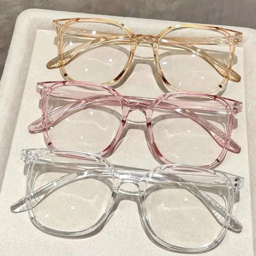 Computer Glasses Retro Square Frame Glasses Unisex Eyeglasses Pc Material Anti Blue Light Glasses For Unisex Wear Office Daily