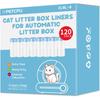 120 Count Cat Litter Box Liners for Self-Cleaning Cat Litter Box, Replacement Kitty Litter Liners, 8 Rolls Drawstring Waste Bags for Small Automatic