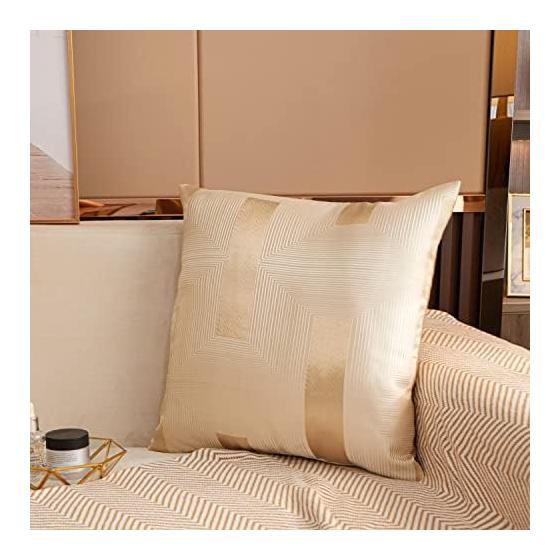 Cushion Cover 45x45cm Scandinavian Set of 2 Stylish Cute Geometric Pattern Jacquard Soft Simple Zipper Interior Home Decoration Car Room Decoration