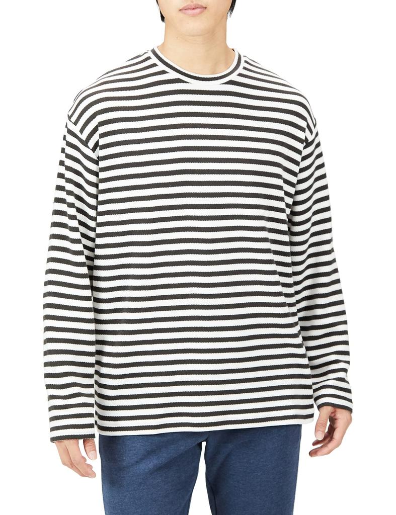 gelato pique Homme Fluffy Cut and Sew BORDER M Pullover, PMCT224325, Men's