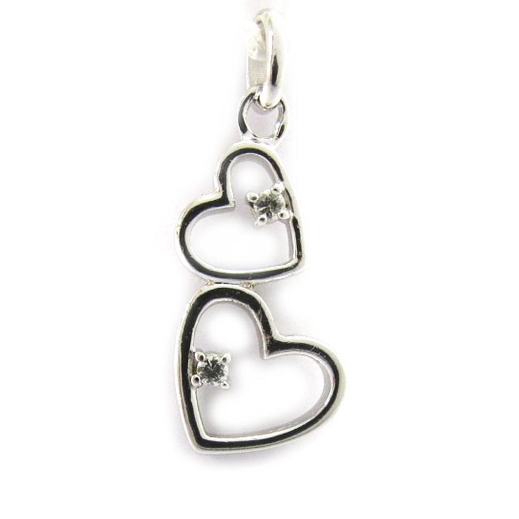 Les Trésors De Lily [L6670] - Silver Pendant 'Love' Silver White (rhodium-plated) - 20x12 Mm
