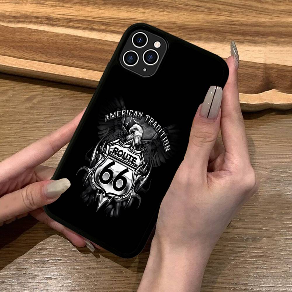 

Ретро Чехол для телефона Route 66 Road Trip Для iphone 16 15 14 13 12 11 Pro Max Plus Ударопрочный Жесткий Чехол из ТПУ+ПК iPhone 13 Mini