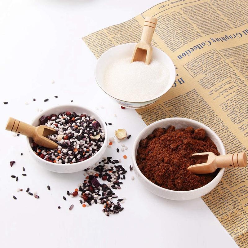 Small Wooden Spoon Milk Powder Spoon Wood Salt Powder Measuring Spoon Tea Coffee Seasoning Wooden Spoon(12Pcs)