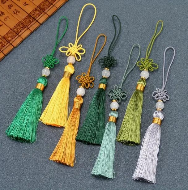Chinese Knot Tassel Pendant With Lucky Beads, Chinese New Year Decoration, Pendant Ornaments For Spring Festival, Lunar New Year