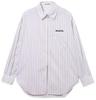 Milkfed Casual Striped White Women's Zip-Up Shirt,