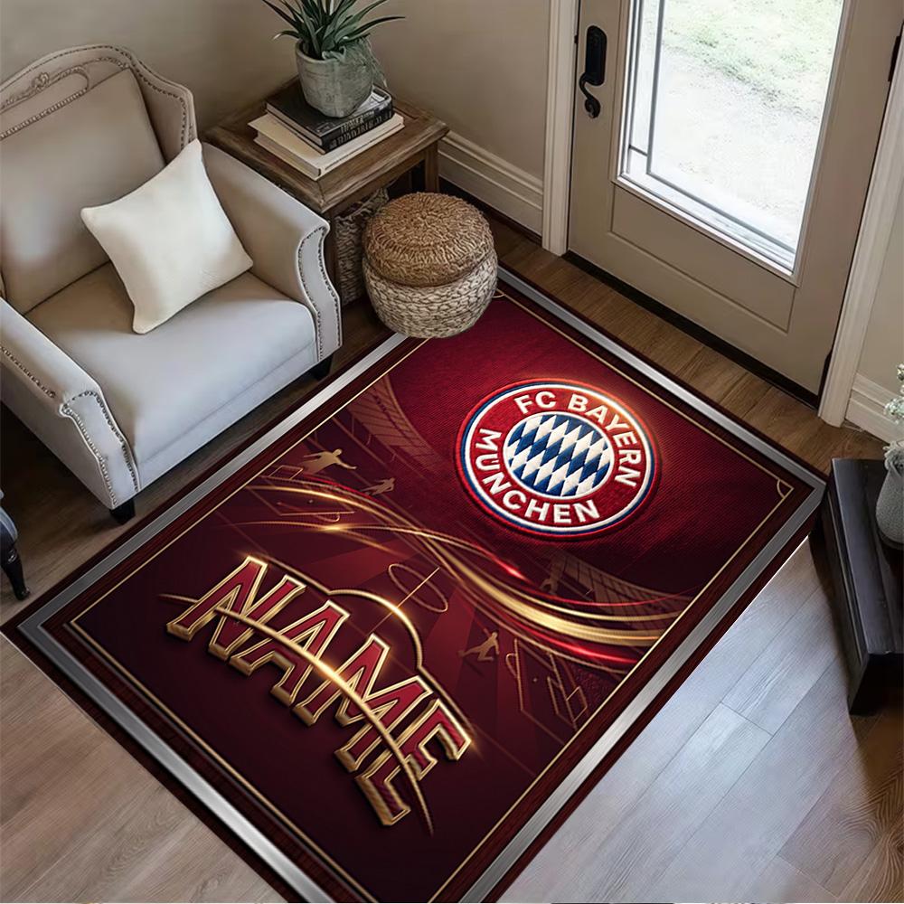 Bayern Munich Fire Art Floor Mat Perfect for Balcony Study room Kitchen Hallway Antislip Carpet Decorate Offices Spiritual Gift