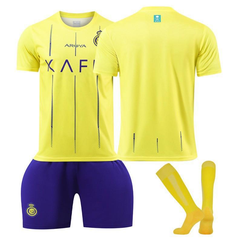 Factory 2324 Riyadh Victory Jersey Home Football Ronaldo No. 7 Children's Sports Set