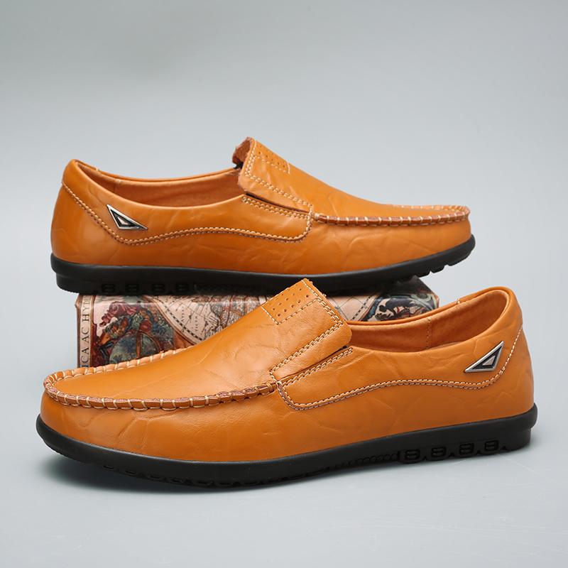 

Мужская повседневная обувь из натуральной кожи, роскошные мужские лоферы, мокасины, дышащие слипоны, черные туфли для вождения, большие размеры 37-47 40