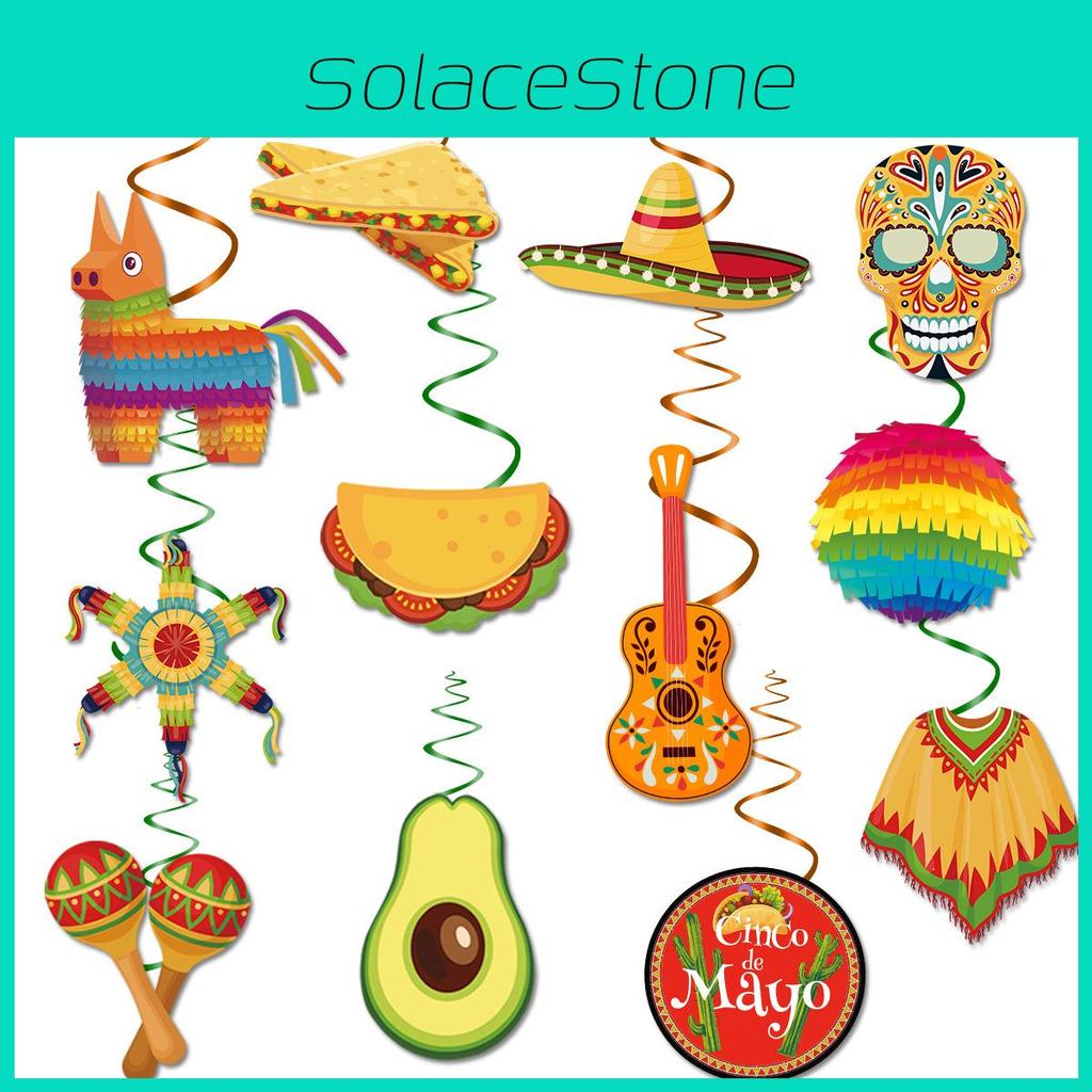 Festive Spiral Mexico Streamers For Party Venue Decorations With Paper Material