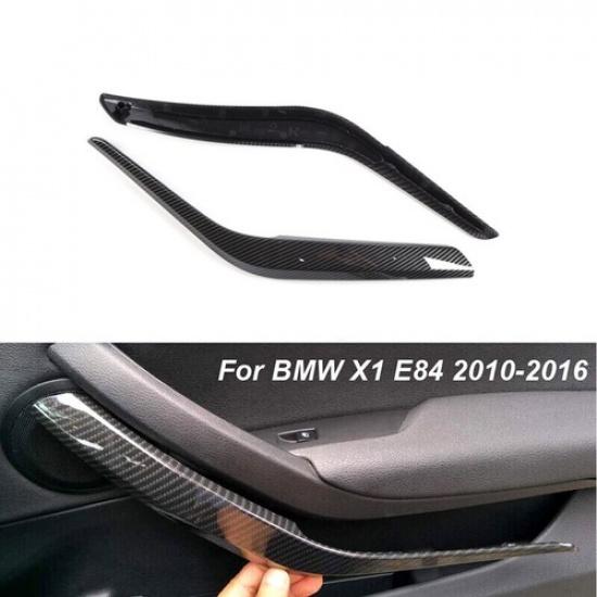 Inner Door Pull Handle Cover Black /Beige /Carbon Fiber Fit 2009-2015 BMW X1 E84