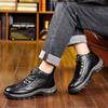 Men's cotton shoes winter high-top men's shoes genuine leather northeast velvet thickened wool warm non-slip snow boots men's outer wear