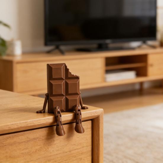 3D Printed Coffee Corner Figurine Moka Pot/Mug/Coffee Bean/Chocolate Figurine with Articulated Legs for Office Home Shelf Decor Funny Gifts