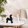 Home Decor White and Black Resin Horse Figurines - (Pack of 2, Black & White)