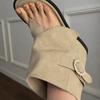 New 2025 Summer Women Sandals Boots Fashion Open Toe Flats Sheepskin  Retro High Top  Street Shoes Zapatos De Mujer