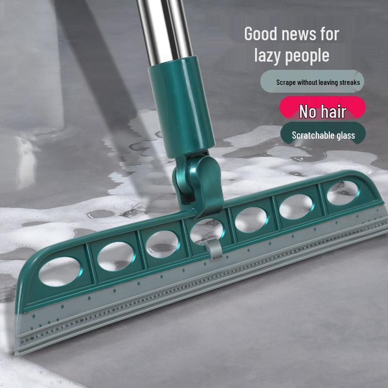 Neuer 180° drehbarer, faltbarer magischer Besen und Abzieher für Glas- und Badezimmerreinigung