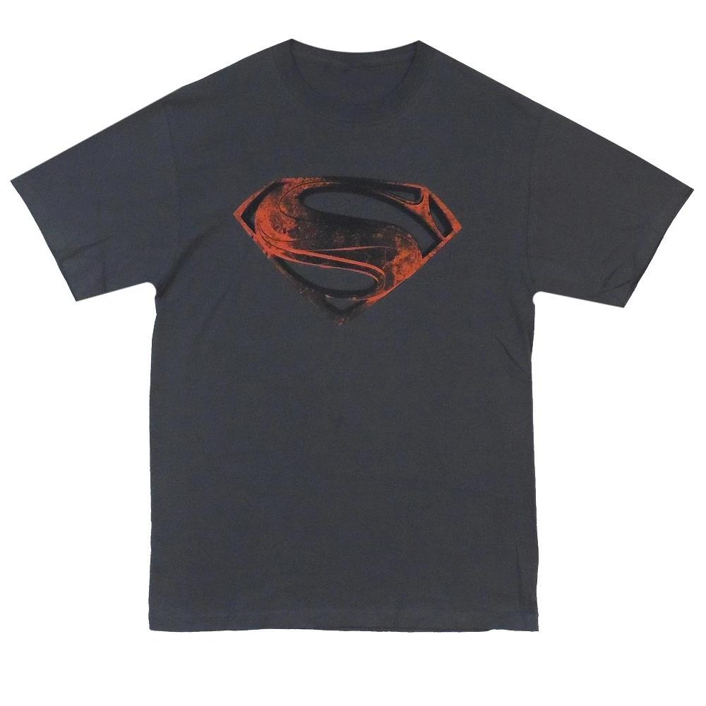 Superman Red & Black Glyph New Man Of Steel Movie 2013 Children s T-shirt Licensed  T- 100