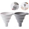 2 Pieces Collapsible Funnel, Silicone Funnel Set, Food Grade Silicone Gel,zxl