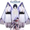 Genshin Impact Scaramouche Cosplaly Costume Wig Halloween Outfit Party Carnival