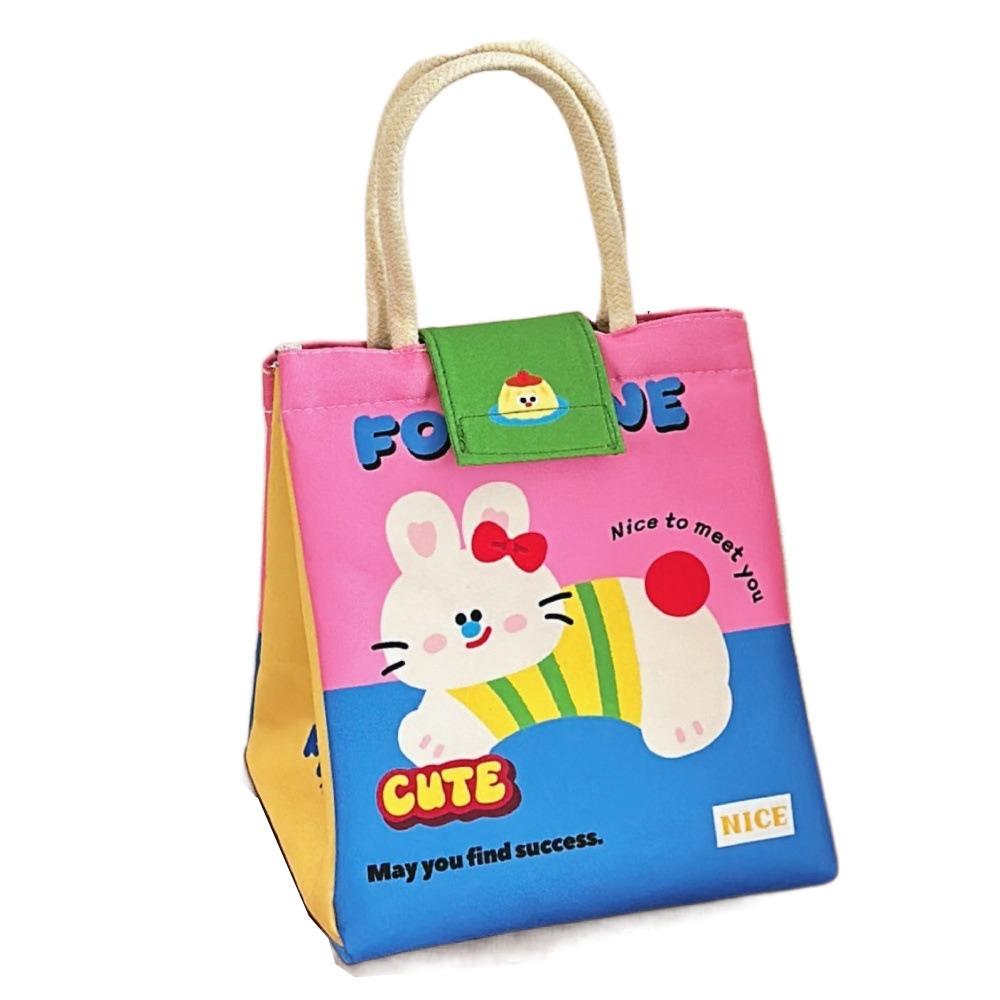 

Waterproof Cartoon Thermal Tote Thickened Insulated Storage Pouch Casual Cute Lunch Box Bag Office Style 3
