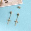 3Pairs Stud Earrings with for Cross Dangle for Men Women Stainless Steel for Cro