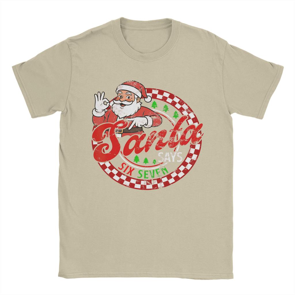 Dabbing Christmas Santa Says 67 T-Shirt Summer 100 Cotton T Shirts For Couple Leisure Casual Short Sleeve Funny Clothing