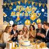 Birthday Celebration Banner Happy Backdrop, Party Photo Background Cloth for Celebration, Decorative Bunting Flag Decor Kids Women, Supplies