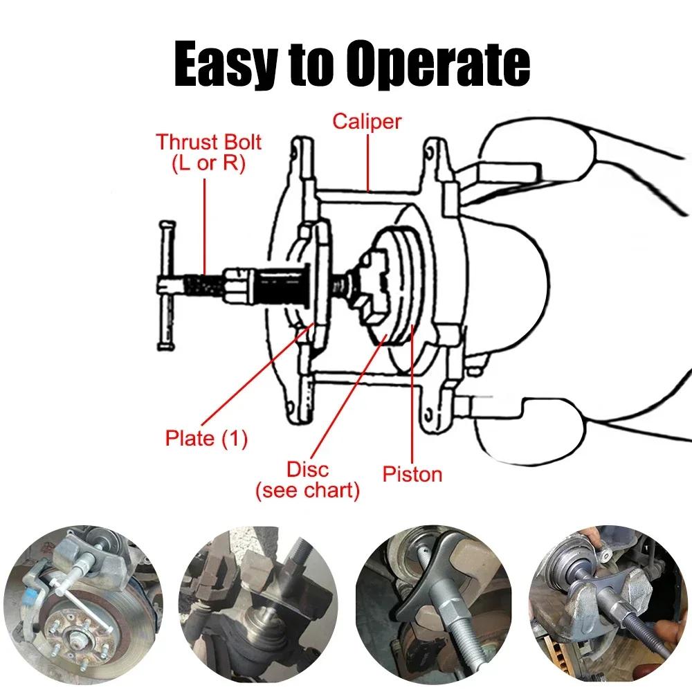 12PCS/13PCS Piston Compressor Tool Kit Set Car Disc Brake Caliper 1 Set Durable And Reliable Convenient Rewind Back Brake