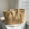 Summer Large Capacity Woven Casual Tote Bag Shopping Bag Straw Handbag Beach Straw Bag