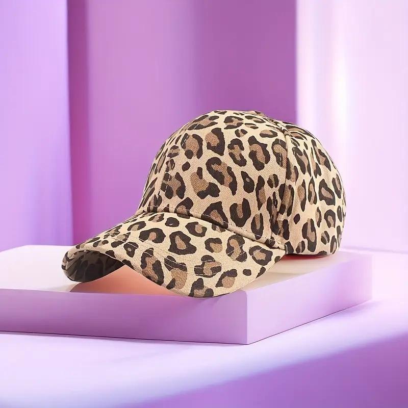 Unisex Light Panel Leopard Print Baseball Caps Spring And Autumn Outdoor Adjustable Casual Hats Sunscreen Hat Sports Cap