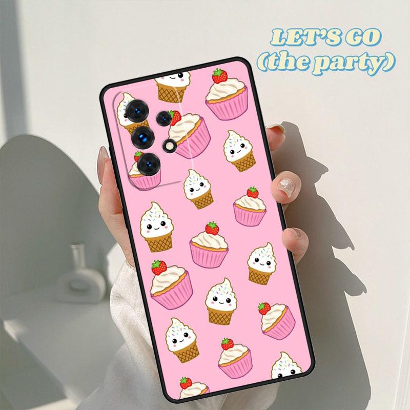 

Cake Illustration phone case For Samsung Galaxy A42 A31 A40 A51 A71 A32 A80 A91 A52 A72 A73 A20e A21S A50 A70 A11 A12 Cover For Samsung A11