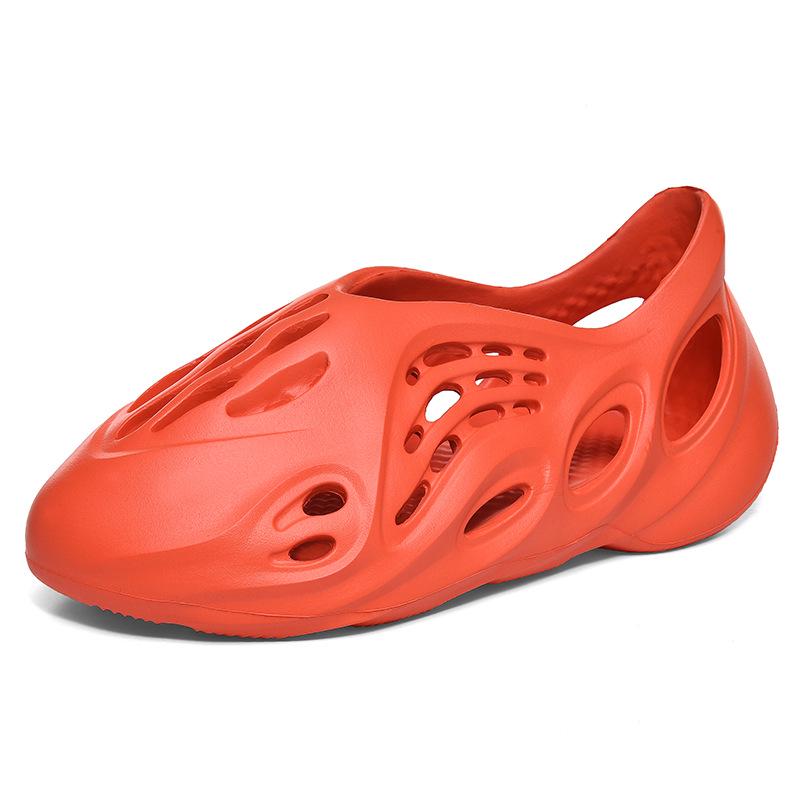 

Size 47 Kanye West Style Men s Hollow Roman Sandals - Solid Color Beach Shoes 39 помаранчевий
