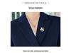 Women's Double-Breasted Suit Set: Simple & Polished Long Sleeve Blazer for Autumn/Winter 2025 Professional Commute Workwear.